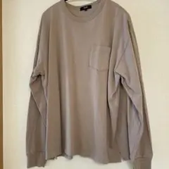 BEAMS HEART ベージュ L ポケット付き長袖カットソー