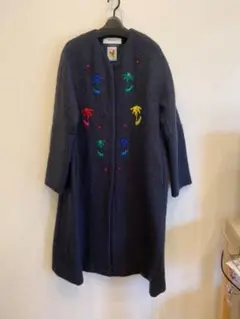 新品 MUVEIL フラワーモチーフ刺繍コート