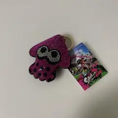 スプラトゥーン2 キラキラクリーナーキーホルダー　カラーネオンパープル