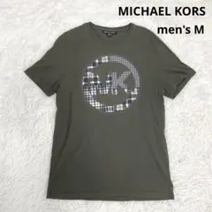 【マイケルコース】パッチワークデザイン Tシャツ MKロゴ カーキ メンズM