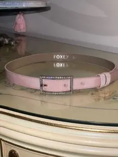 FOXEY ベルトキラキラビジュー　38サイズ　桜カラー　使用感なく美品