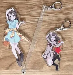 バンドリ 戸山香澄 キャラ撮りスティック アクリルキーホルダー セット