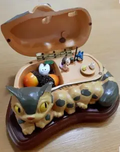【となりのトトロ】ネコバスL　オルゴール　箱あり　未使用　希少 となりのトトロ】ネコバスL オルゴール 箱あり 未使用 希少