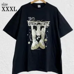 良品■ 超ビッグサイズ グラフィックTシャツ メンズXXXL 黒 ストリート