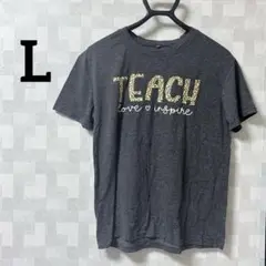 匿名配送❣️【L】TEACH love inspire ロゴTシャツ ダークグレー