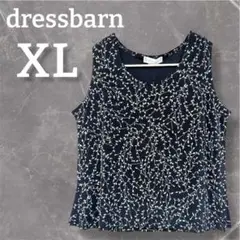 dressbarn ノースリーブ 【XL】 ブラック 黒 ラメ総柄 ドレスバーン