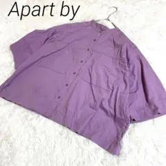 Apart by 紫 半袖シャツ 2ポケット　ゆったり大きめ　カジュアルスタイル