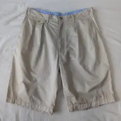 BEAMS PLUS 2プリーツ チノ ショートパンツ L 日本製 ベージュ