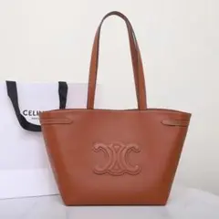 CELINE ブラウン ロゴトートバッグ