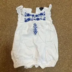 babyGap ホワイトロンパース 70 フリル付き