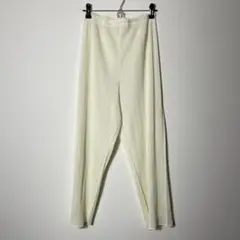 プリーツプリーズ イッセイミヤケ ストレートパンツ アイボリー 4