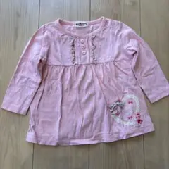 Hot Biscuit ピンク 長袖Tシャツ 80 ミキハウス