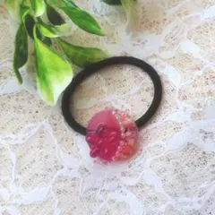 ハンドメイド　レジン製ヘアゴム