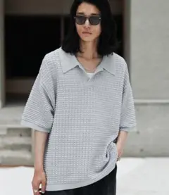 TUCK SKIPPER KNIT POLO
