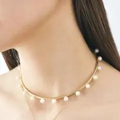 メルさま専用！美品！Bijou de M パールチョーカー Bijou de M(ビジュードエム)｜パールチョーカー/イエロー