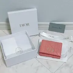DIOR CARO コンパクト ウォレット カナージュ カーフスキン