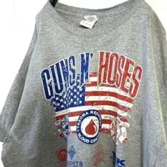 ギルダン GUNS HOSES アメリカ Tシャツ XL グレー 古着