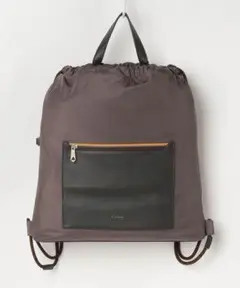 新品☆Paul Smith ストライプ ジップルクス バッグパック☆カーキ