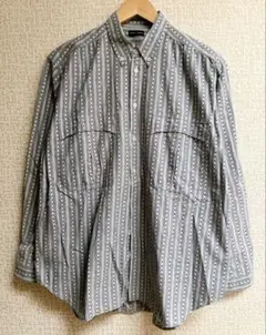 ヴィンテージ　EMPORIO ARMANI アルマーニ　ストライプ長袖シャツ　M