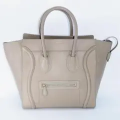 【良品】セリーヌ マイクロショッパー トートバッグ グレージュ