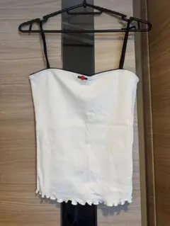 ZARA ホワイトキャミソール ローズ