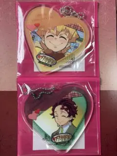 2点】炭治郎 善逸 鬼滅の刃 キメツ学園 ハート アクリルチャーム
