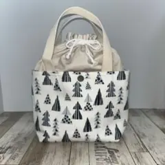 ハンドメイド　巾着ミニトートバッグ