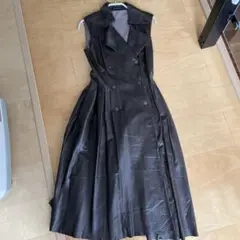フォクシー 革 ワンピース ジレ