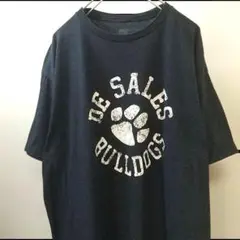 MV SPORT DE SALES BULLDOGS Tシャツ 紺 XL 古着