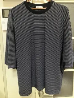 tk. TAKEO KIKUCHI 七分袖カットソー ネイビーストライプ　美品