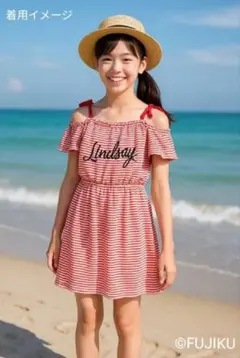 ※※限定値下げ中※※　Lindsay 肩出しワンピース 150 女の子 夏用 リ