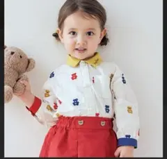 新品未開封　アプレレクール　tiny bear 2柄シャツ　チェック柄　100
