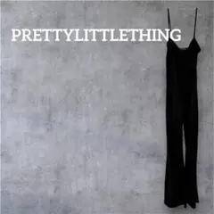 匿名配送❣️PRETTYLITTLETHING ブラックオールインワン UK10