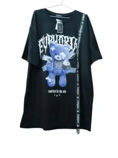 L　病みくま　チェーン　Tシャツ　Tシャツワンピ　熊　病み　地雷　サブカル