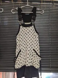 witty & pitti ドット柄サスペンダー付きオーバーオール