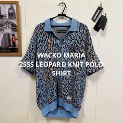 WACKOMARIA 25SS LEOPARD KNIT POLO SHIRT