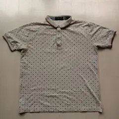 【再お値下げ！】REZZO FOR MEN ベージュ ドット柄 ポロシャツ L