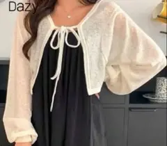 Dazy ランタンスリーブ SHEIN 白 ホワイト XL ボレロ