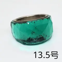 (B0169)SWAROVSKI 指輪 3個セット ブルー グリーン パープル
