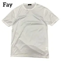 Fay フェイ コットンクルーネックTシャツ 半袖 ホワイト M イタリア製