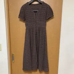 本日限定　AG by アクアガール　コットンレース　フレアワンピース　S