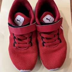 PUMAレッドメッシュ スニーカー ベルクロ19センチ