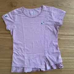 Babolat ピンク ストライプ Tシャツ L