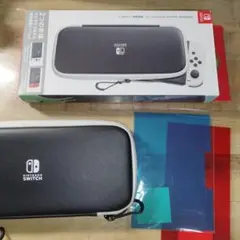 Nintendo Switch キャリングケース グレー 画面保護シール付き