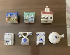 陶器製ミニチュア置物7点セット