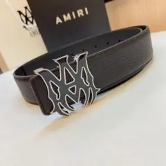 【新品】AMIRI ロゴベルト シルバー 男女兼用 匿名配送