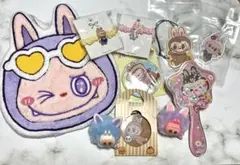 ラブブ LABUBU タオル、クシ、鏡、ヘアピン、ゴム、アロマカード セット