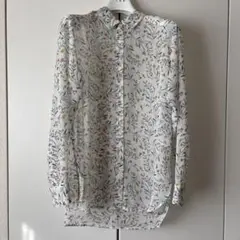 UNIQLO シフォンプリントブラウス フラワー花柄長袖シャツ　 Sサイズ