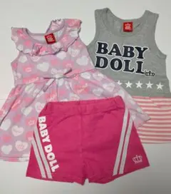 【BABY DOLL】ワンピース セット 80