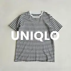 UNIQLO ウォッシュ ボーダー T 半袖 Tシャツ カジュアル L シンプル